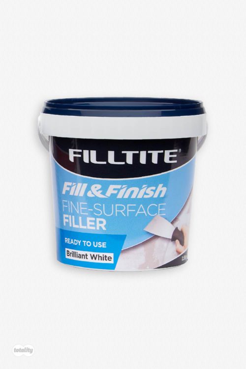 Front of Fill & Finish fine surface ready to use filler 1.5kg tub