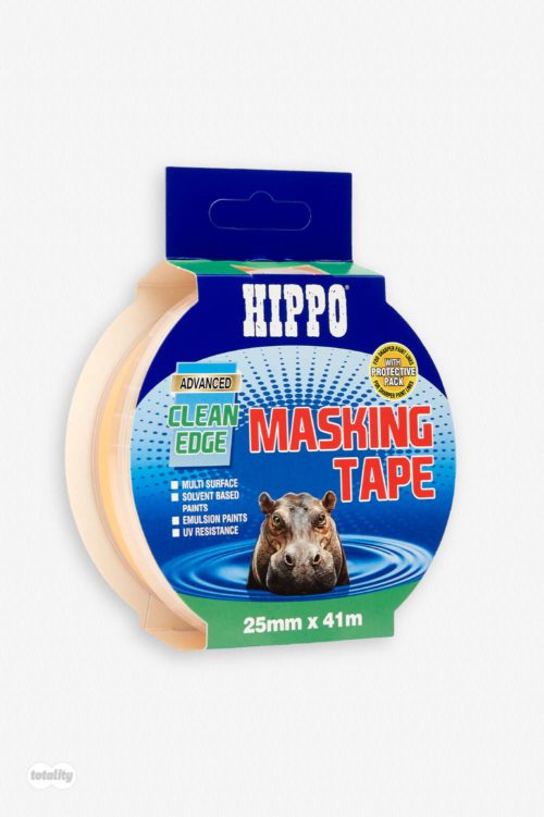Front Left of Hippo Clean Edge Painters Masking Tape 25mm x 41m