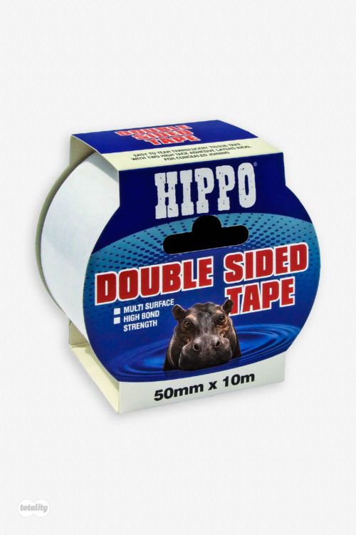 Front Left of Hippo Double Sided Tape 50mm x 50m