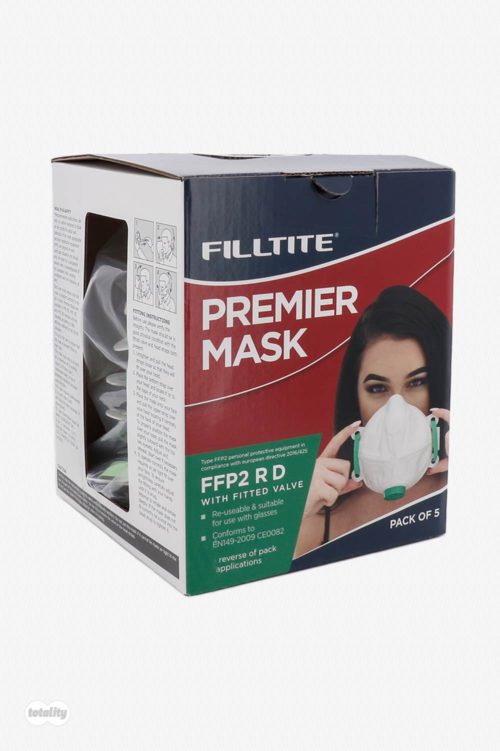 Front left of Filltite Premier FFP2 Face Mask Pack of 5