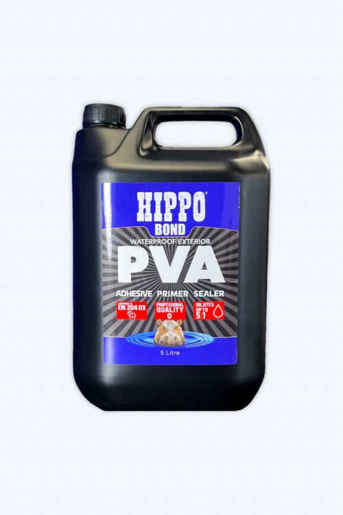 5.0 litre jerry can of Hippo Waterproof PVA Adhesive