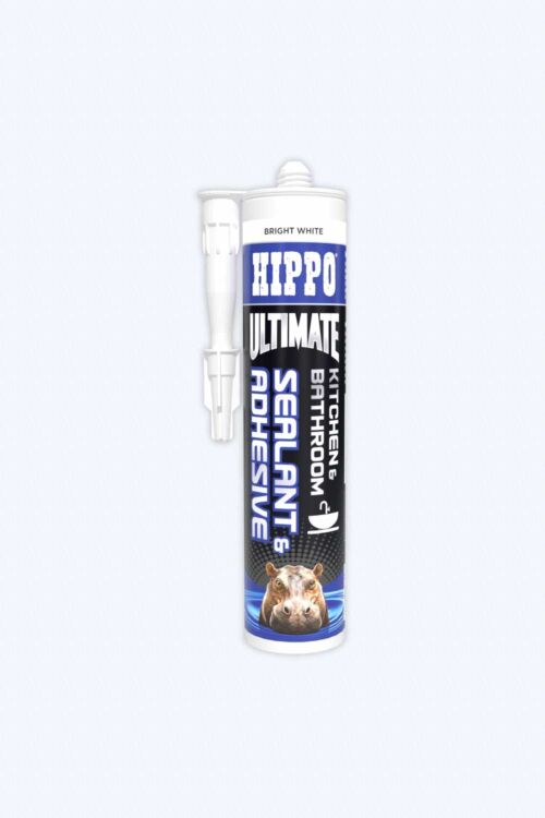 290ml cartridge pack of Hippo Ultimate Kitchen & Bathroom sealant adhesive 290ml cartridge in bright white