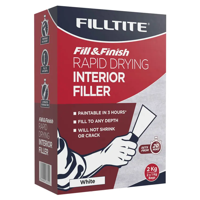 2.0kg box of filltite rapid set filler for walls