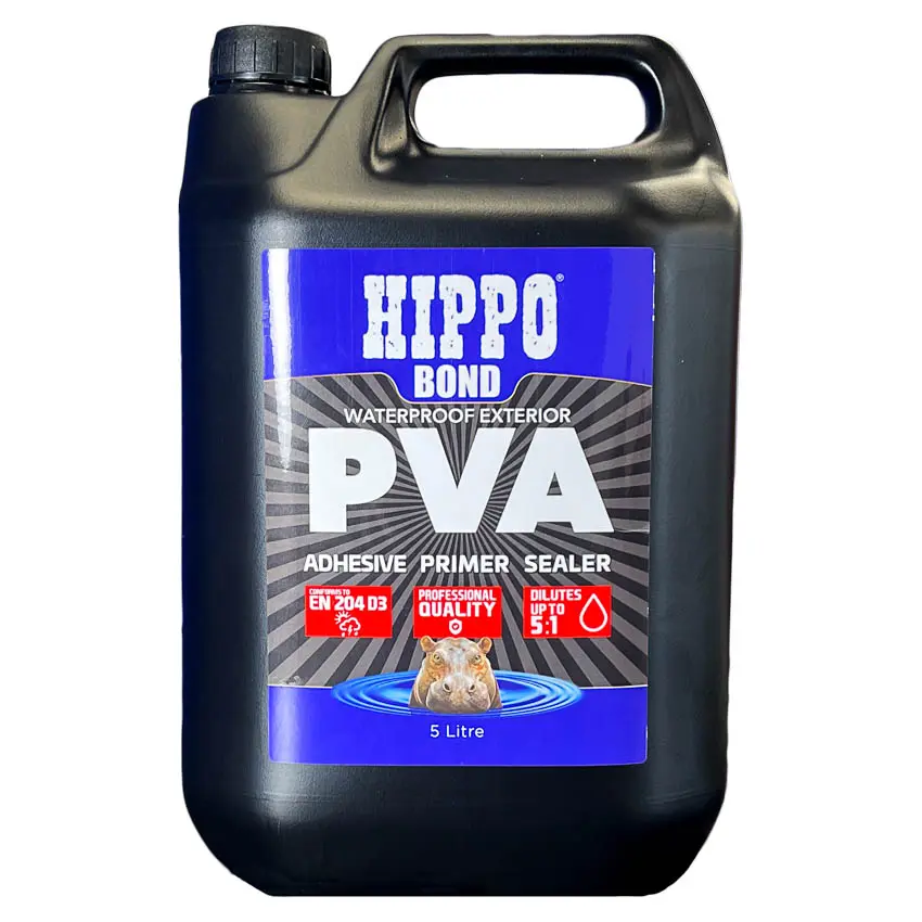 Jerry can of Hippo waterproof PVA adhesive